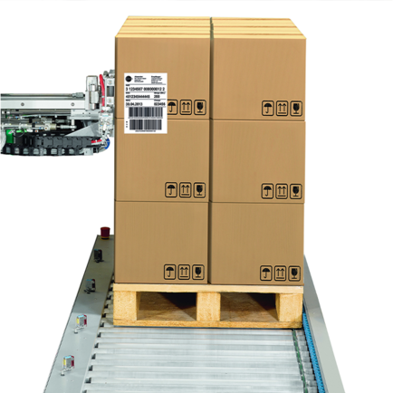 Labelling systems for tertiary packaging