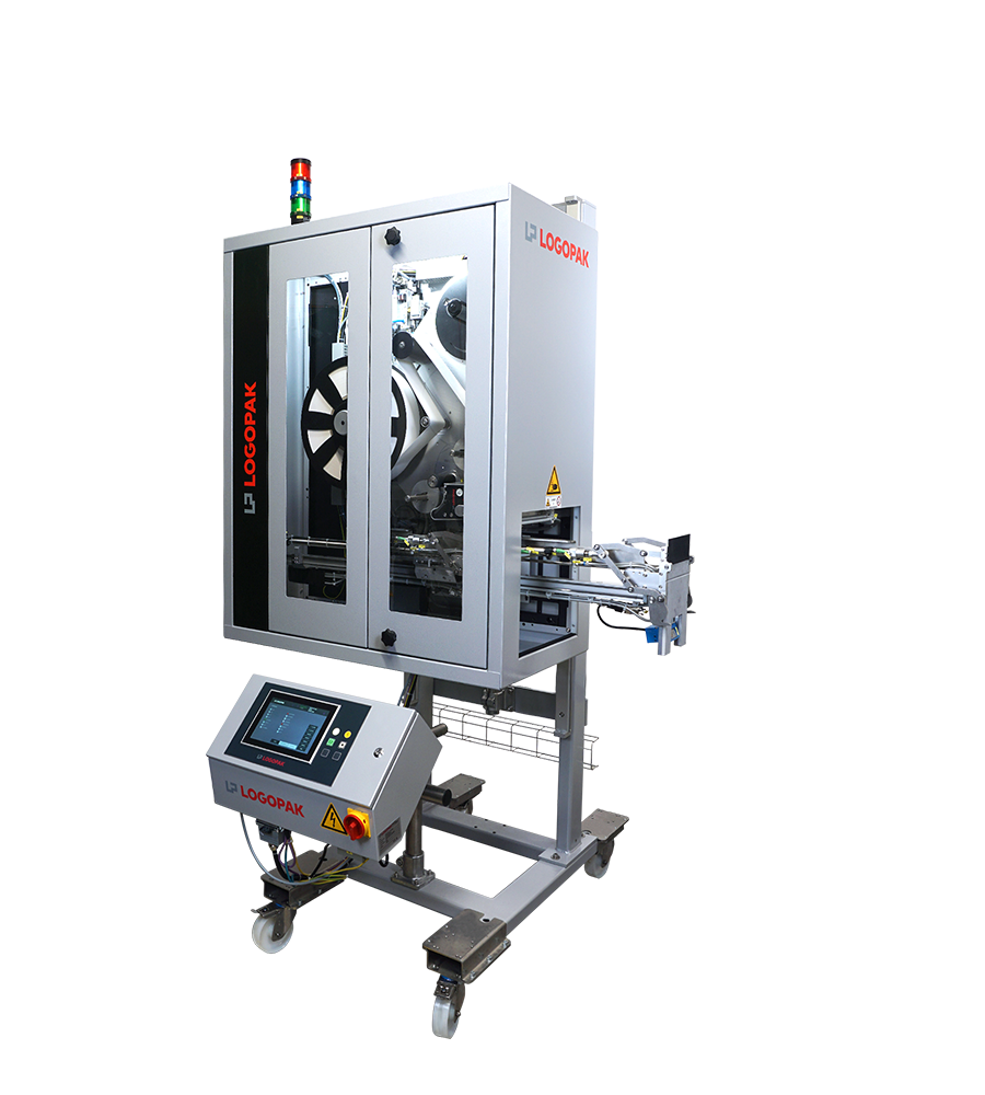Logopak Serie 850 PSC Palettenetikettierung
Etikettierung von Paletten mit Linerless-Etiketten für effiziente Kennzeichnung im Logistikbereich.

